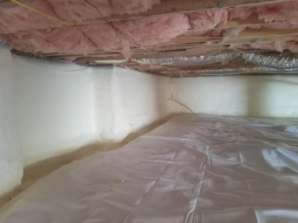 Crawl space encapsulation with closed-cell spray foam for Attic Insulation in Caldwell